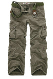 Men's Fashion Trendy New Camouflage Mens Cargo Pants Multi-Pocket Fashion Military Tactical Pants Mens Leisure Cotton Straight Zipper Male Pants